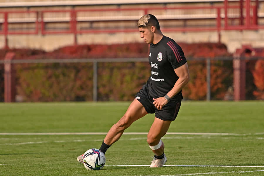 Alan Pulido Training In The Pitch Wallpaper
