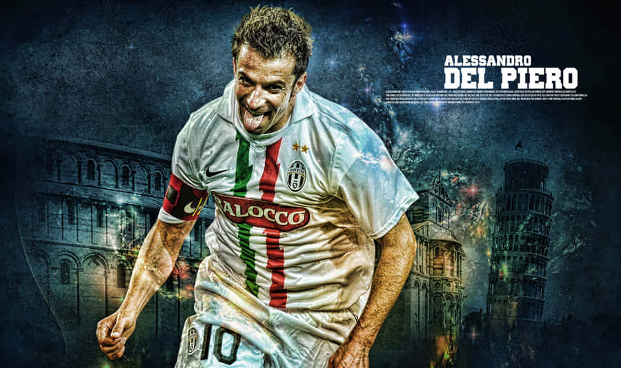 Alessandro Del Piero In Action During A Football Match Wallpaper