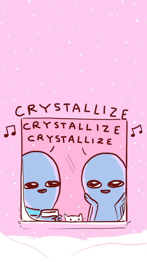 Alien Crystallize Cartoon Wallpaper Wallpaper