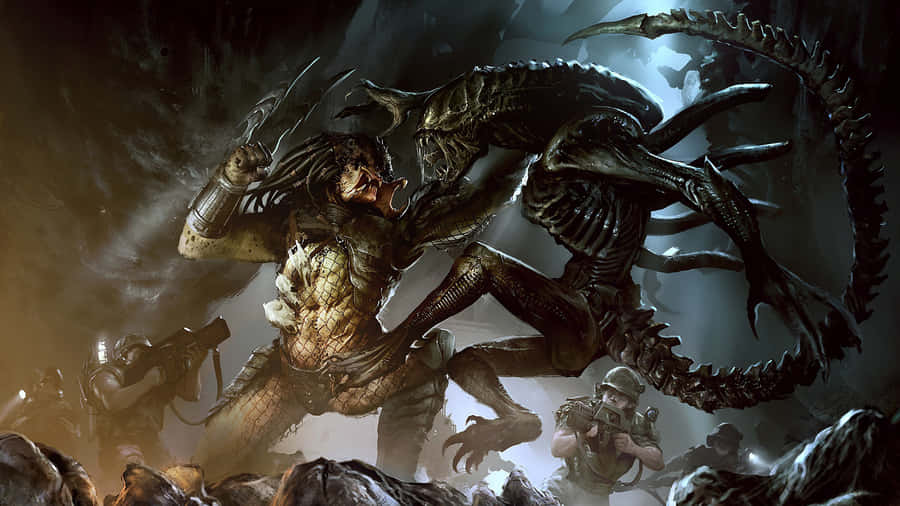 Aliens Vs Aliens Hd Wallpaper Wallpaper
