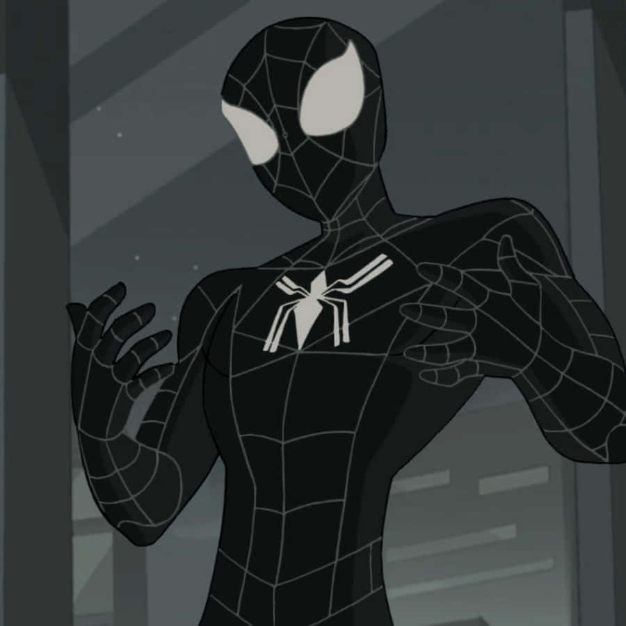 All-black Cartoon Spiderman Pfp Wallpaper