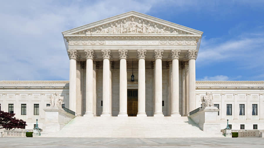 All White Supreme Court Building Exterior Wallpaper