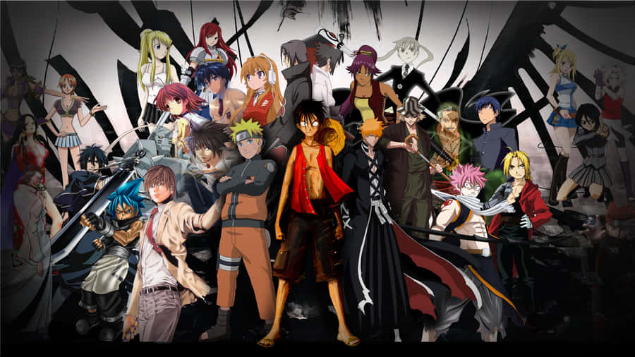 All Your Favorite Anime Characters In One High-definition Image. Wallpaper