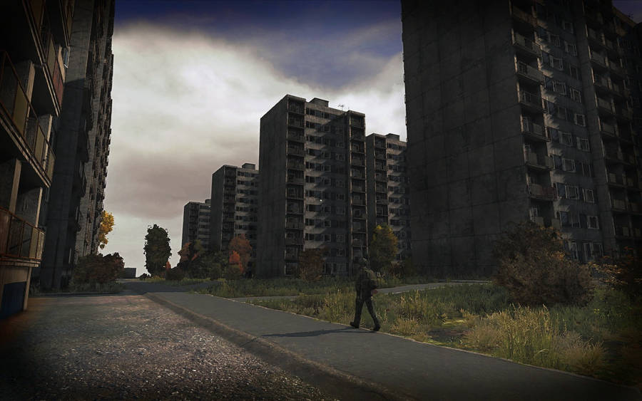 Alone In Apocalyptic City Wallpaper