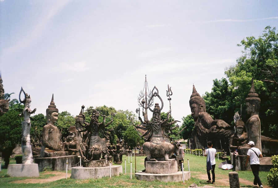 Amazing Buddha Park In Vientiane Wallpaper