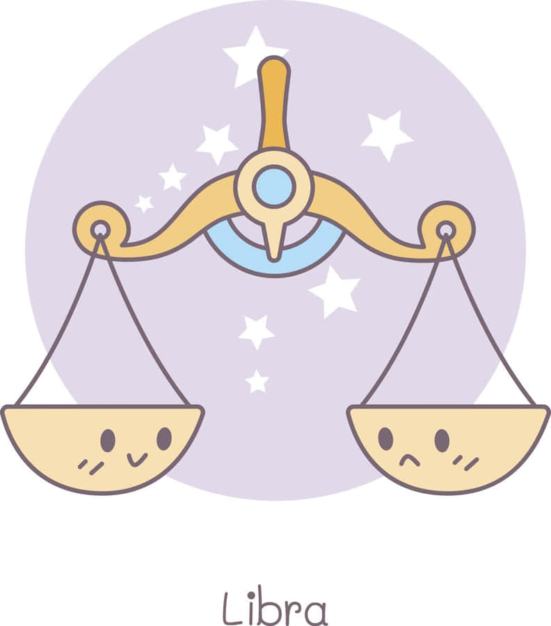 Amazing Cute Libra Zodiac Doodle Art Wallpaper