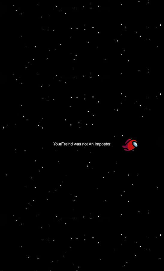 Among Us Not Impostor Space Scene Wallpaper