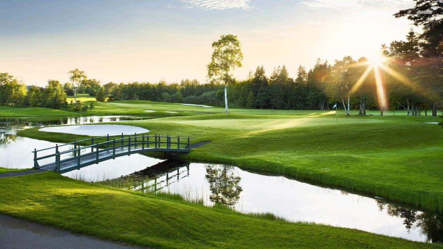 An Amazing View At The Golf Course Wallpaper