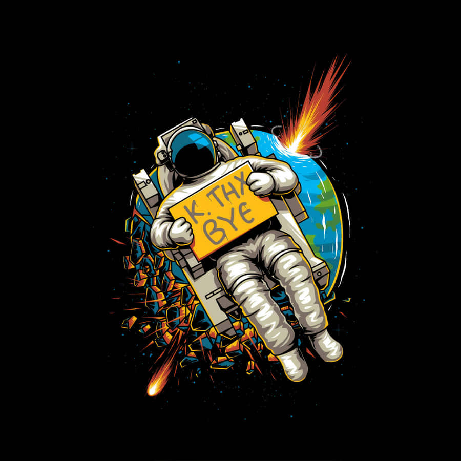 An Astronaut In An Awe-inspiring Moment Of Exploration. Wallpaper