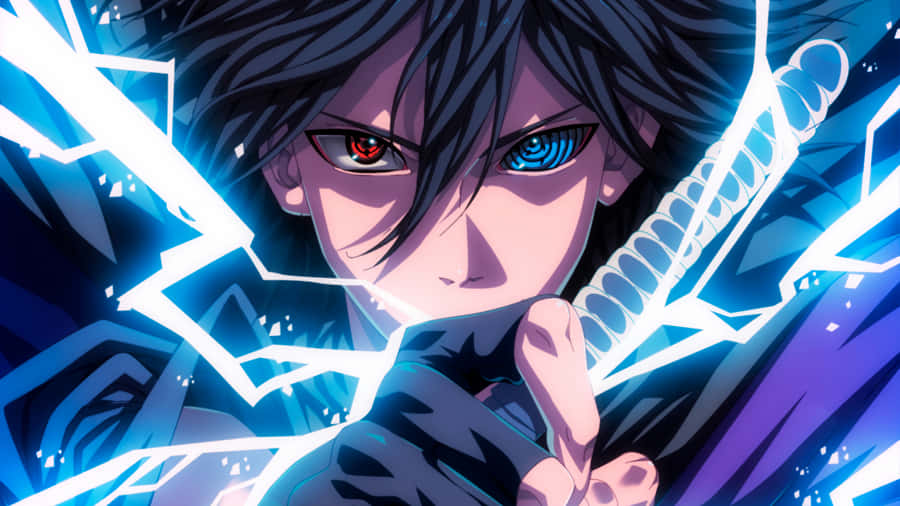 An Epic Image Of The Popular Anime Character Blue Sasuke. Wallpaper