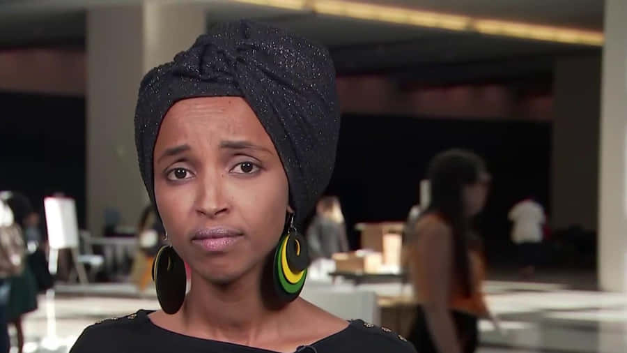 An Exhausted Ilhan Omar Wallpaper