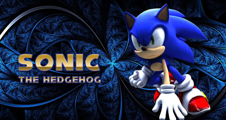An Hd Illustration Of Sonic The Hedgehog Ready To Race. Wallpaper
