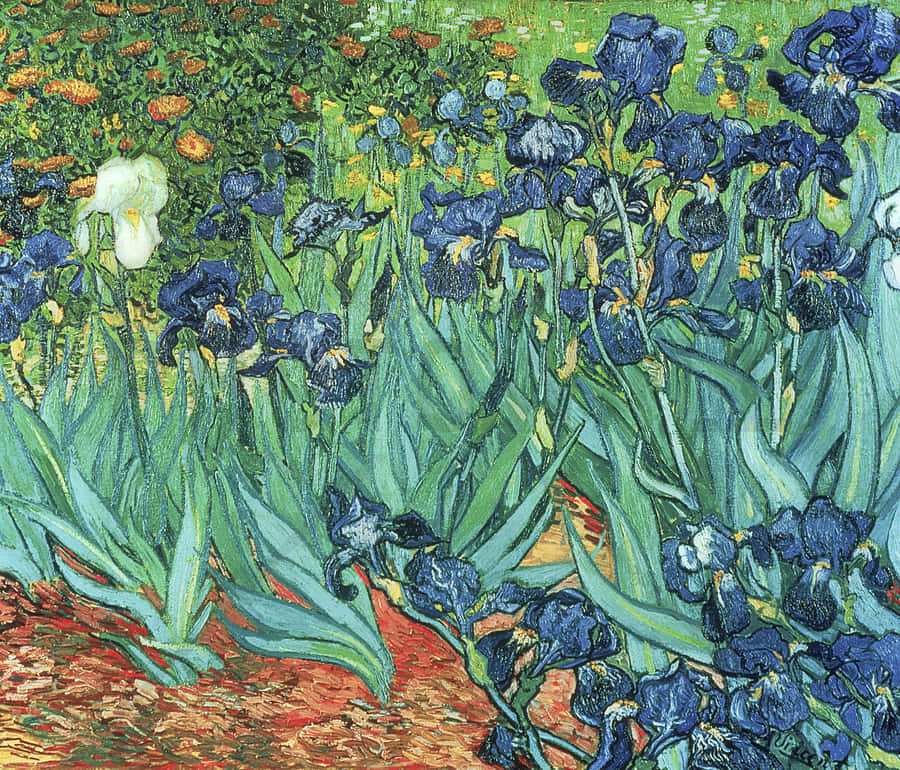 An Idyllic Van Gogh Painting Of A Tranquil Field In Bloom Wallpaper