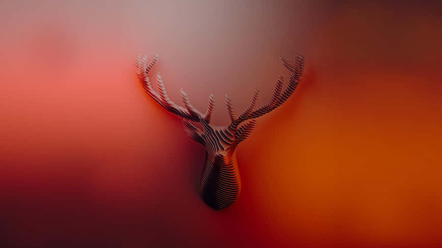An Illustration Of A Majestic Deer In A Forest Wallpaper