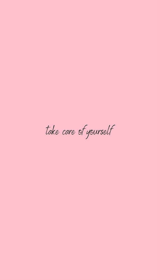 An Inspirational Quote Set Against A Pretty Pink Background Wallpaper