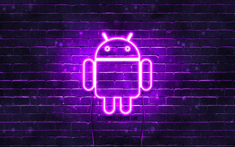 Android Purple Emblem Desktop Wallpaper