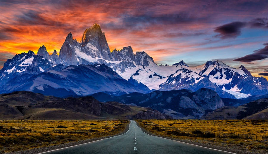 Argentina Fitz Roy Road Wallpaper