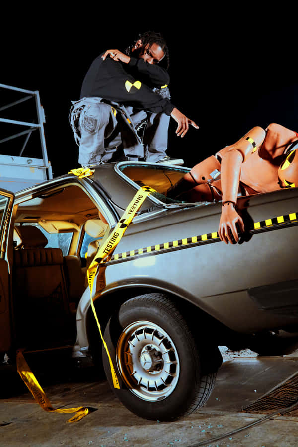 Asap Rocky Testing Caution Tapes Wallpaper
