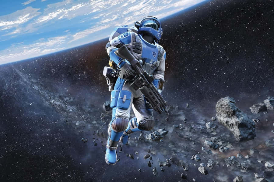 Astronautin Asteroid Field Wallpaper