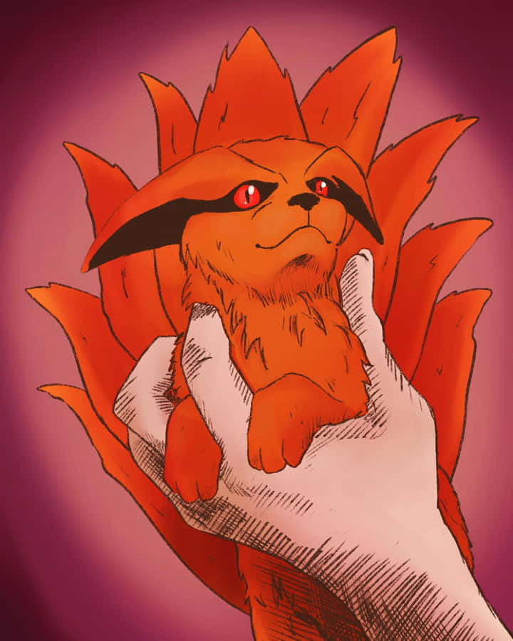 Baby Kurama In A Glowing Forest Wallpaper