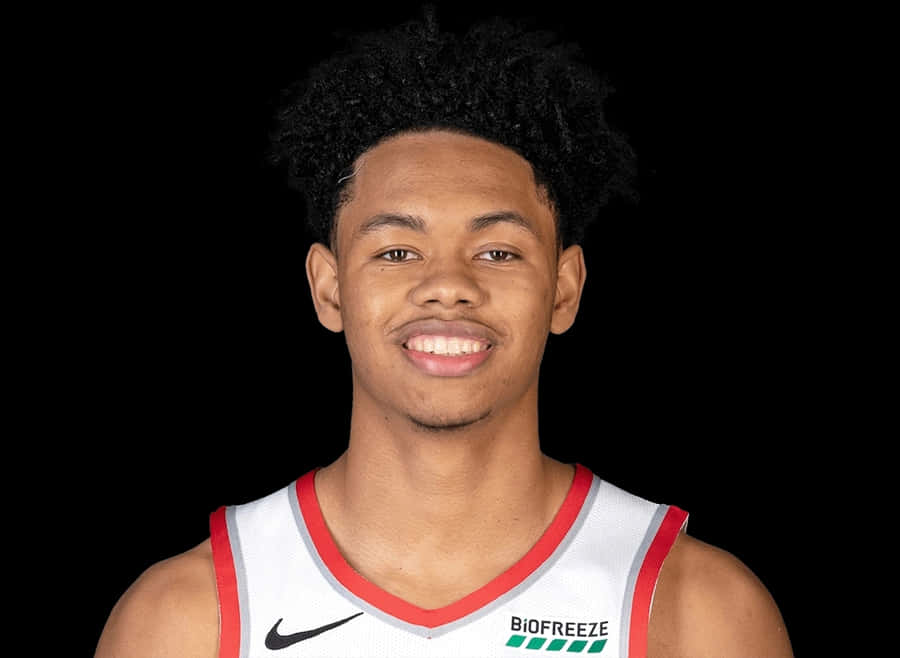 Basketball Player Portrait Anfernee Simons Wallpaper