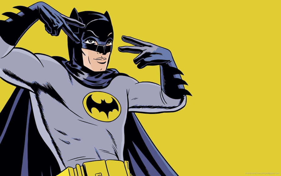 Batman Aesthetic Doing Peace Sign Wallpaper