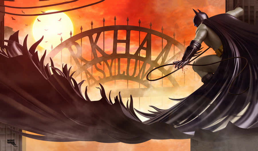 Batman Arkham Asylum Gate Digital Art Wallpaper