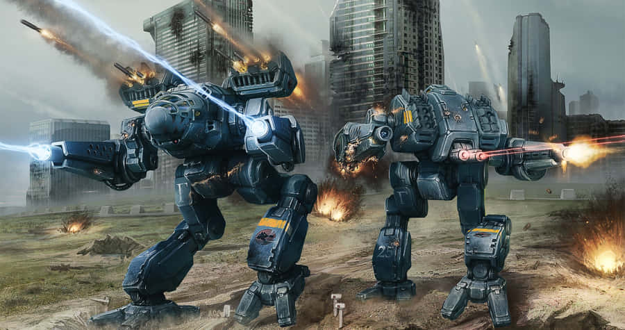 Battletech Mech Warrior On A Battlefield Wallpaper
