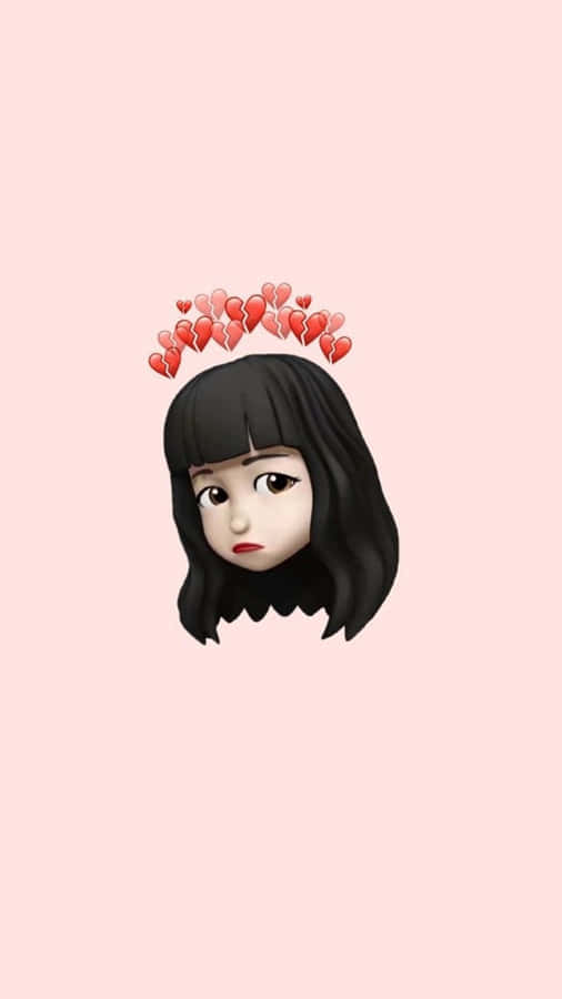 Be Yourself And Let The Heart Emojis Take Over The Dress! Wallpaper