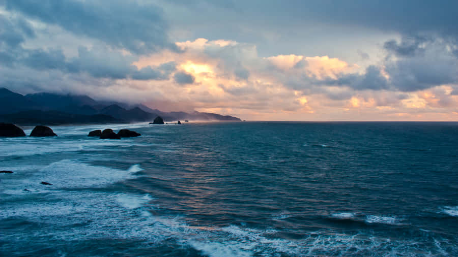 “beautiful And Tranquil Ocean” Wallpaper