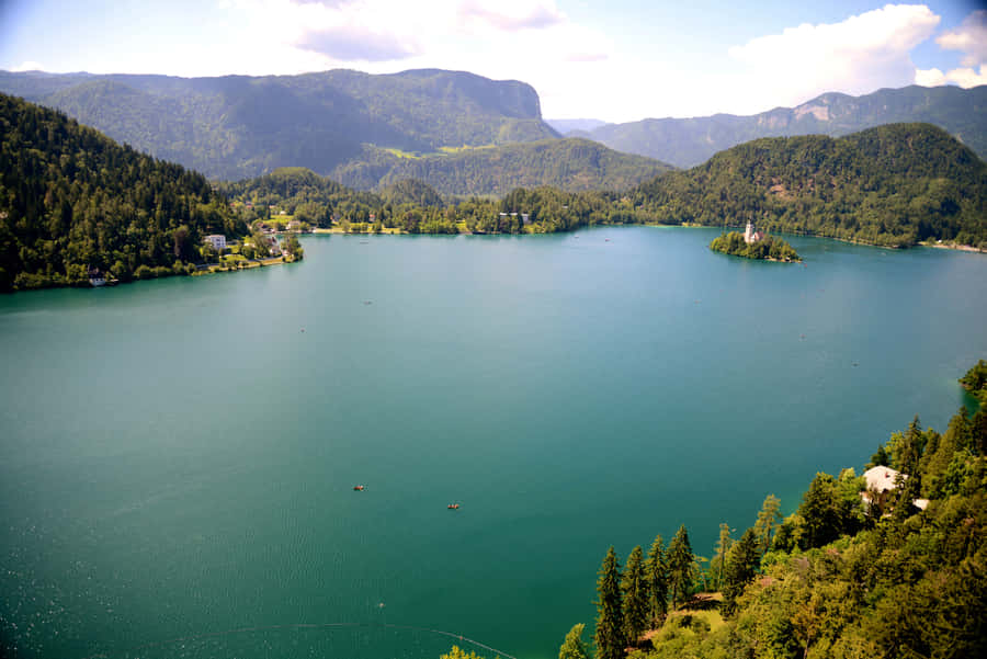 Beautiful Summer Day At Lake Bled Wallpaper