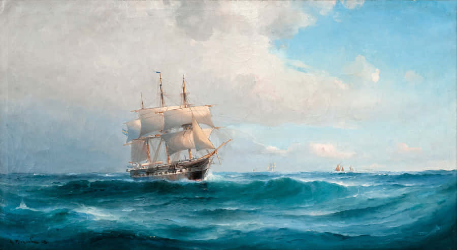 Beauty And Color: A Lovely Oil Painting Wallpaper