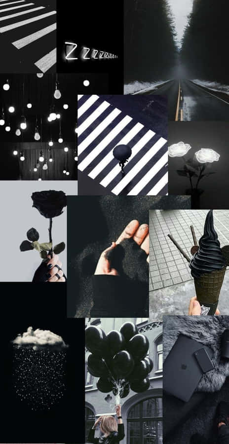 Black Aesthetic Collagei Phone Wallpaper Wallpaper