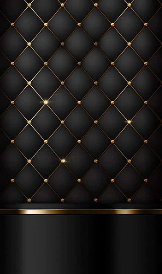 Black And Gold Background With Diamonds Wallpaper