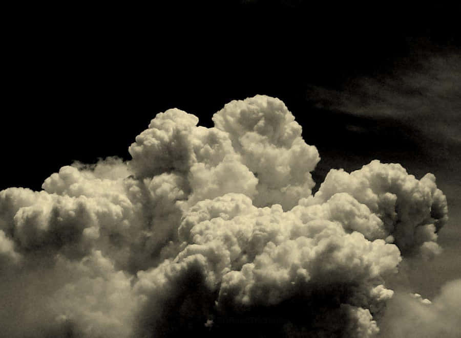 Black And White Cloud Volvanic Ashes Wallpaper