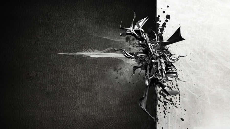 Black And White Pc Biomechanical Art Wallpaper