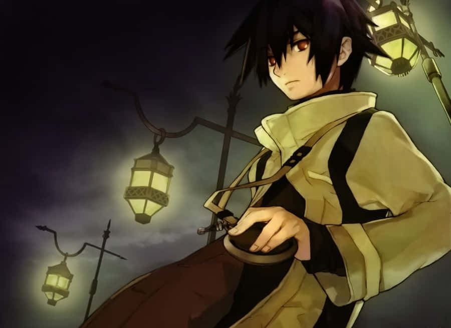 Black Anime Boy Exploring The World. Wallpaper