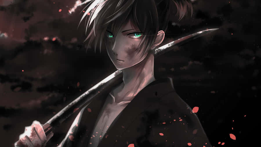 Black Anime Boy Yato Narogami Wallpaper