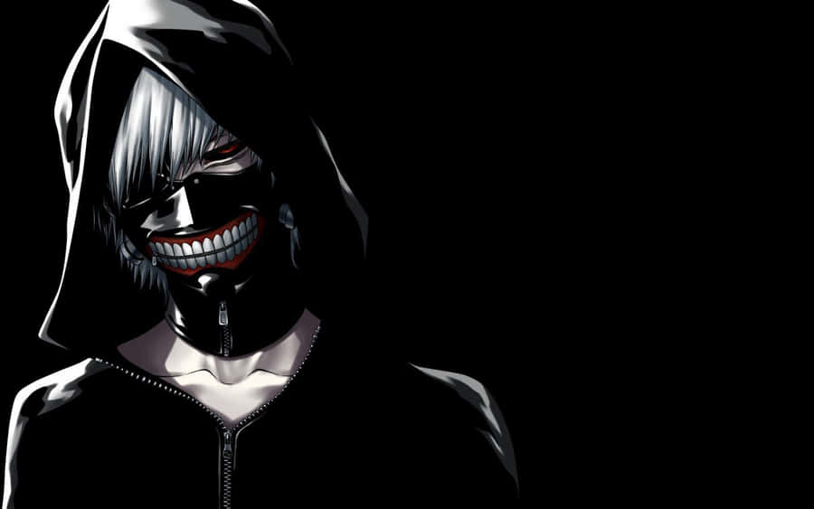 Black Anime Pfp Kaneki With Hoodie Wallpaper