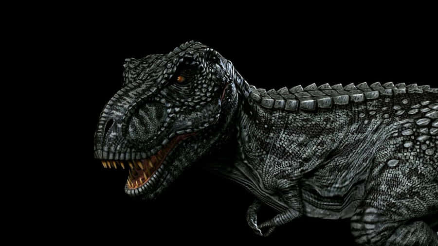 Black Dinosaur Fierce Fangs Wallpaper