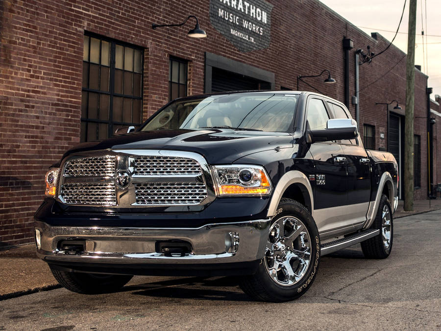 Black Dodge Ram Pickup Longhorn Wallpaper