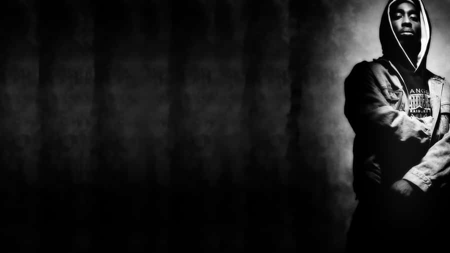 Black Gangster Rapper Tupac Shakur Wallpaper