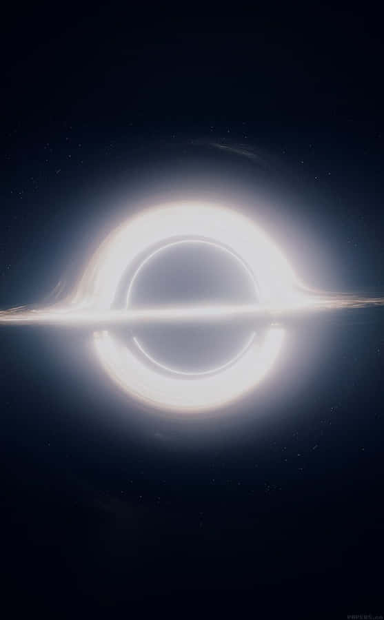 Black Hole Depicted In The Movie Interstellar. Wallpaper