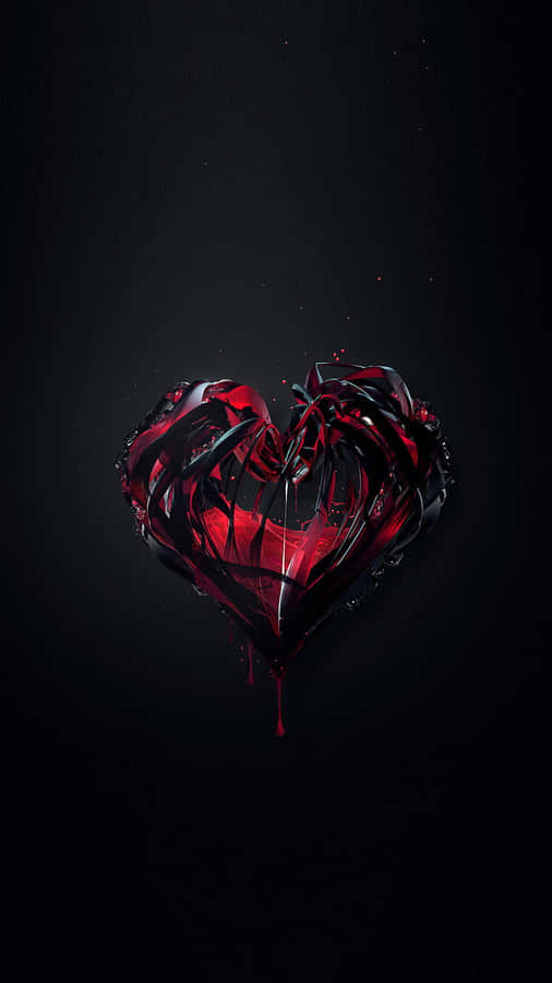 Black Shapes Heart Pfp Wallpaper