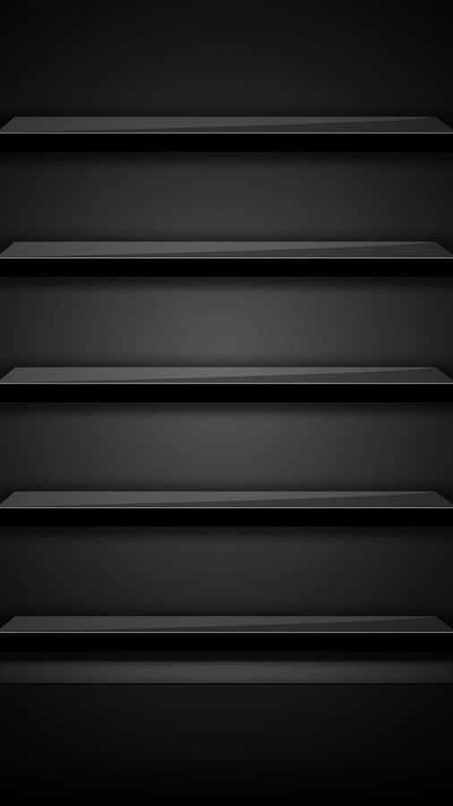 Black Shelves On A Black Background Wallpaper