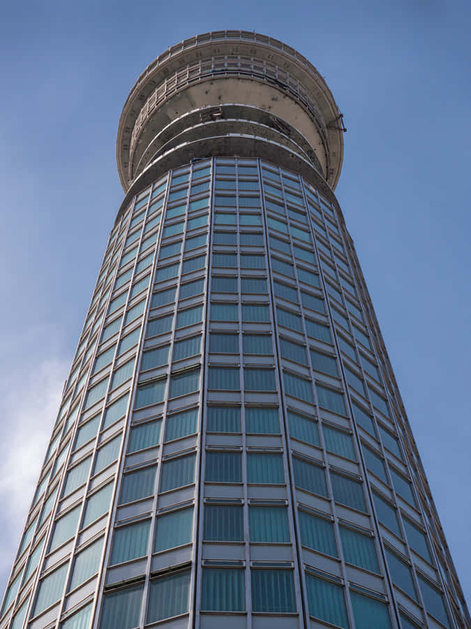 Blue Aesthetic Peak Of Bt Tower Wallpaper