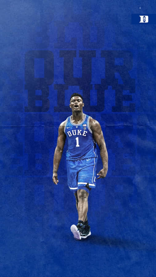 Blue Basketball Zion Williamson Fanart Wallpaper