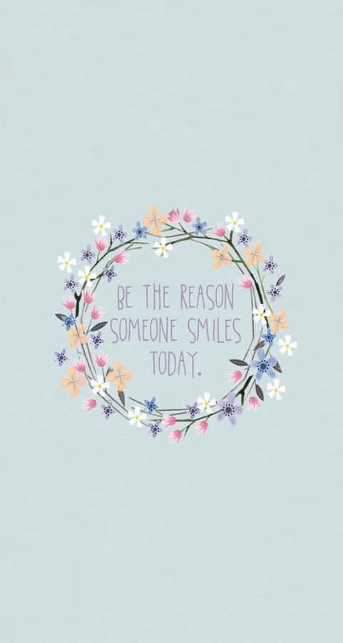 Blue Flower Wreath Girly Tumblr Wallpaper