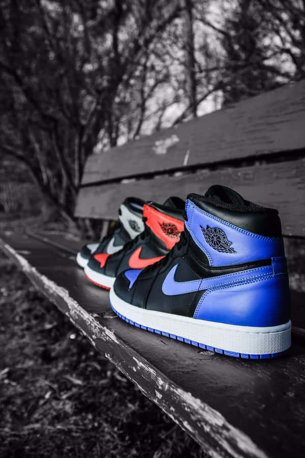 Blue Jordan Air Force One Colorway Wallpaper