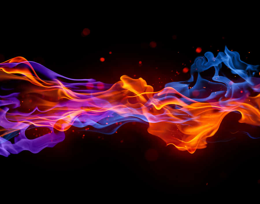 Blue Red Orange Flames Fire Pfp Wallpaper